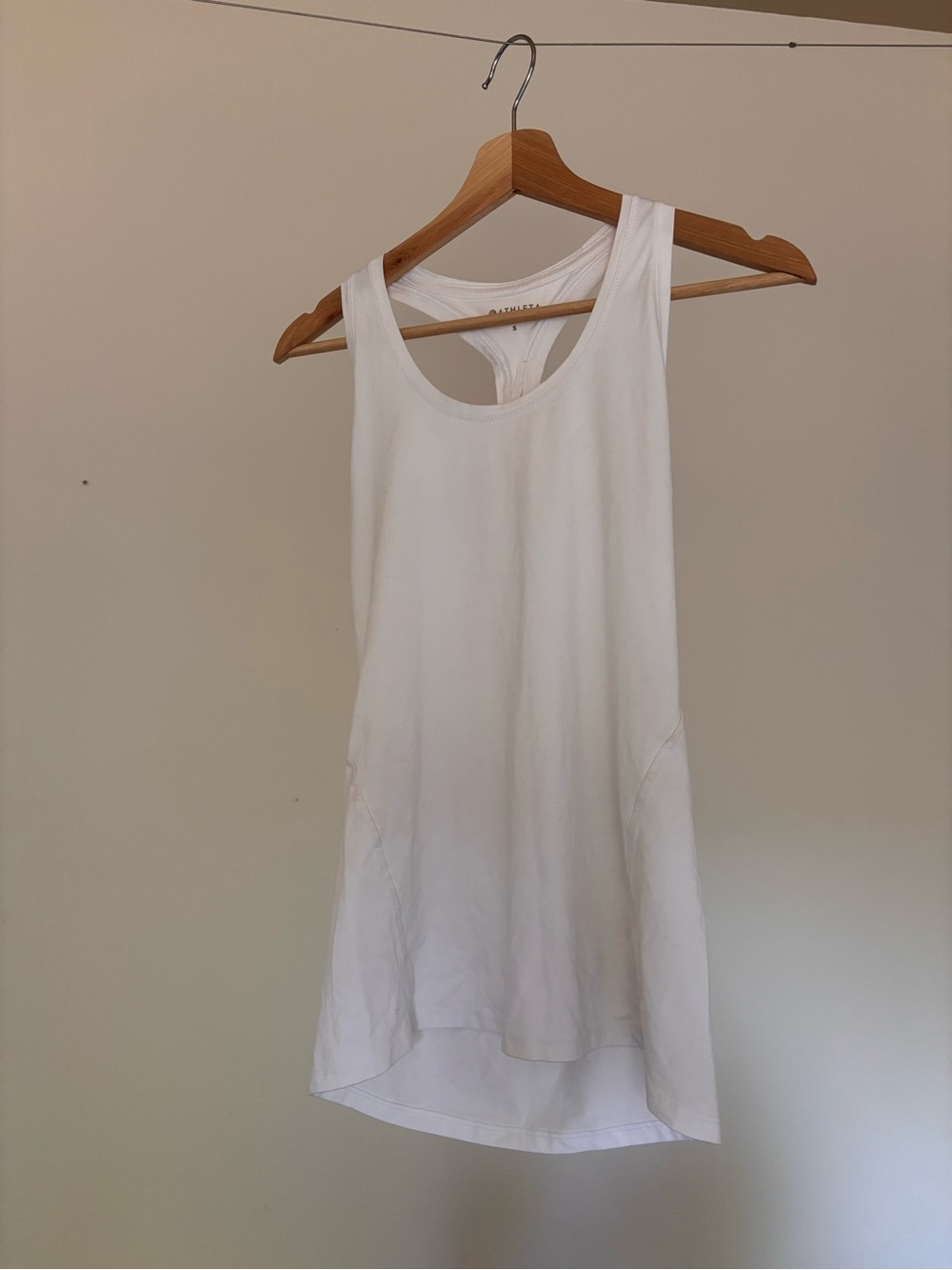 Athleta White Racerback Performance Tank